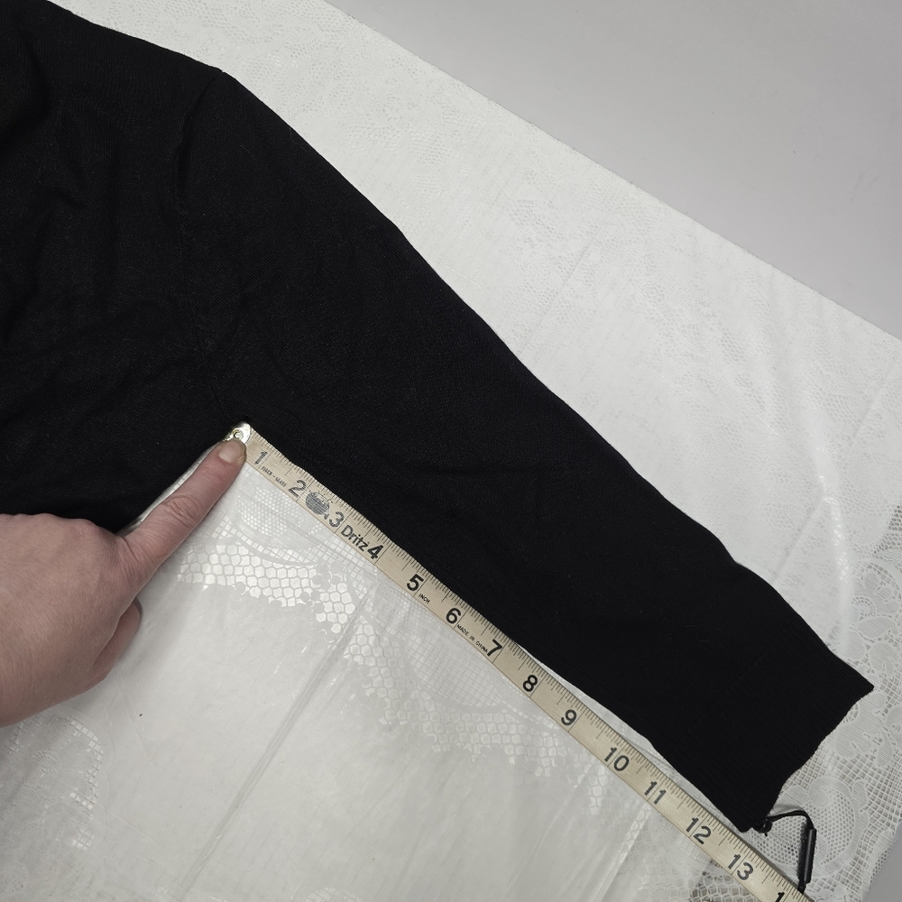 NWT Calvin Klein Black Cropped Cardigan - Picture 10 of 10